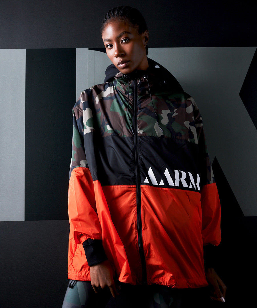 COLOR-BLOCK WARM-UP JACKET - AARMY